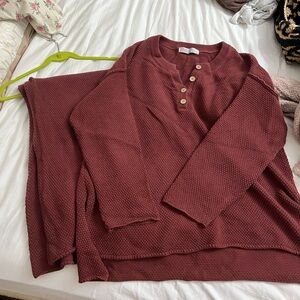 Free people Hailee set in burgundy size L
